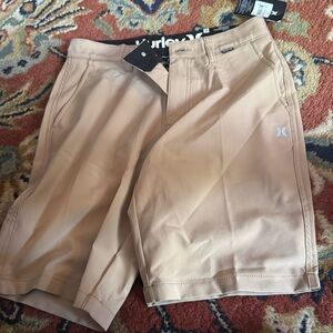 NWT Khaki Men’s Hurley Tech Shorts with 28 inch waist